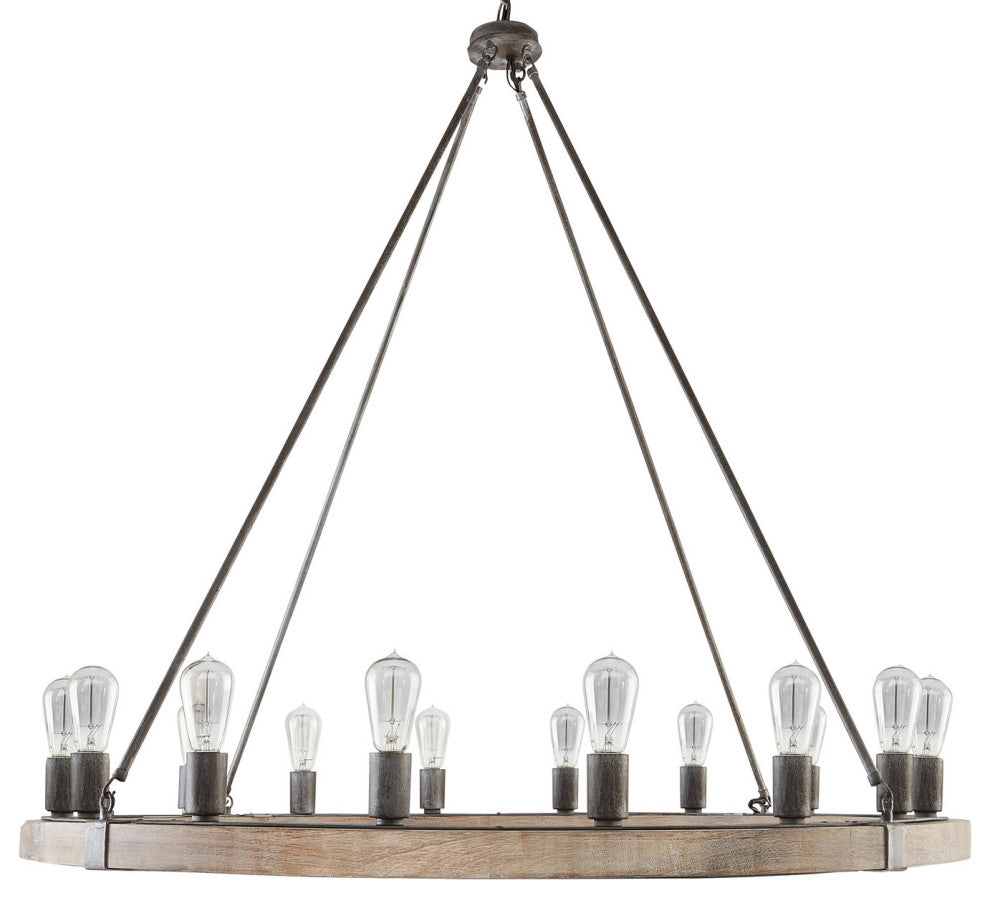 Capital Lighting 430501 16 Light 48"W Ring Chandelier - Urban Wash