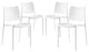 White Hipster Dining Side Chair Set of 4