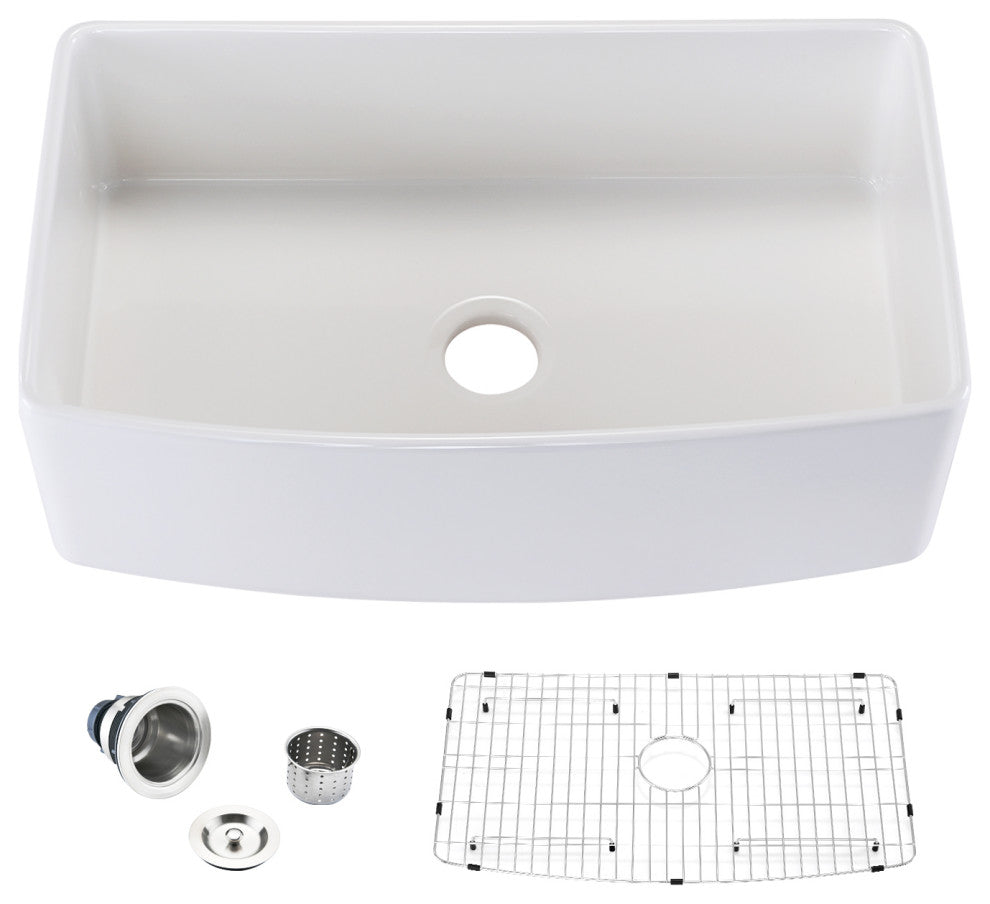 30 "L X 20 "W Ceramic Fireclay Kitchen Sink