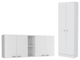 Home Square 2-Piece Set with Portofino Wall Cabinet and Storage Pantry Cabinet