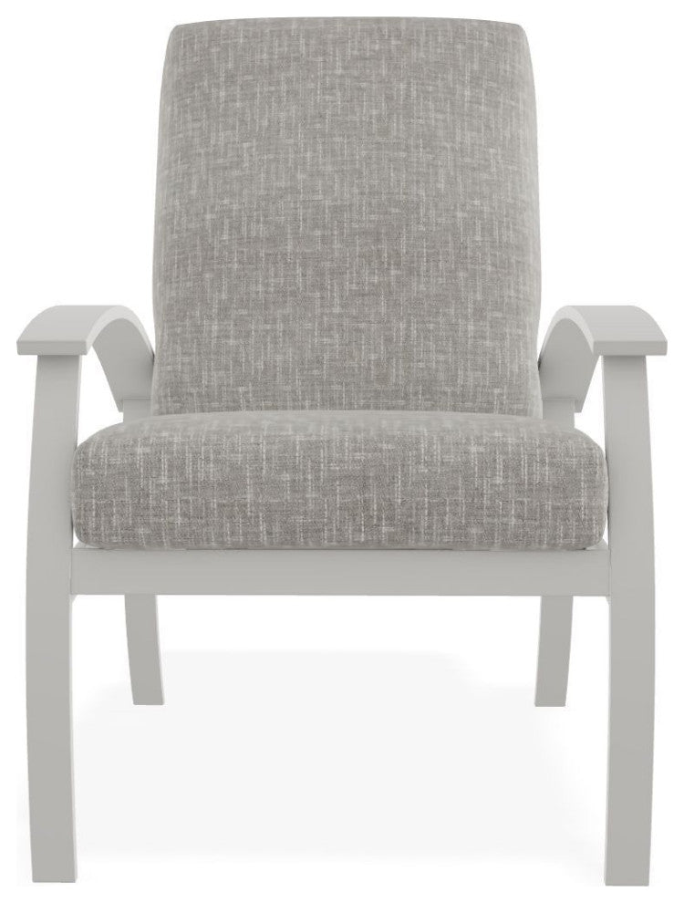 Belle Isle Cushion Deep Seating Outdoor Armchair, Hither Pewter/Snow