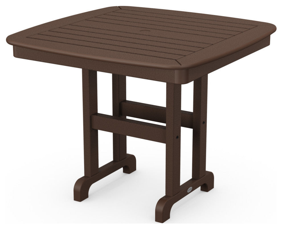 Polywood Nautical 37" Dining Table, Mahogany