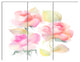 Beautiful Pink Rose Flowers, Large Animal Triptych Canvas Print, 36x28, 3 Panels