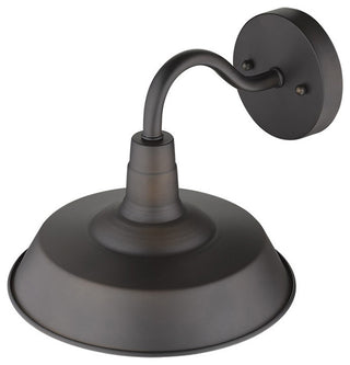 Antique Bronze Shallow Plate Shape Wall Light