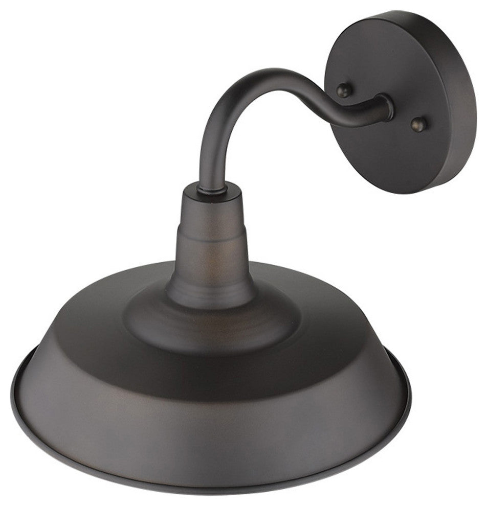 Antique Bronze Shallow Plate Shape Wall Light