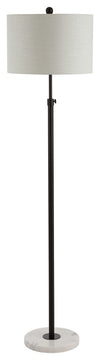 June Adjustable Metal/Marble LED Floor Lamp, Oil Rubbed Bronze