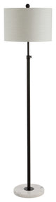 June Adjustable Metal/Marble LED Floor Lamp, Oil Rubbed Bronze