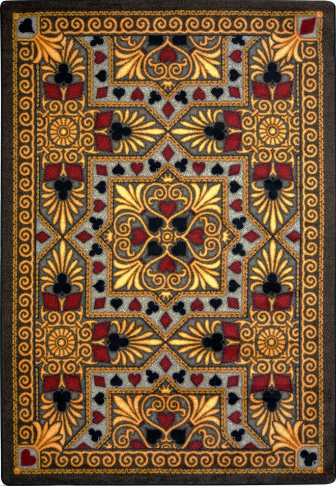 Games People Play Rug, Jackpot, 7'8"x10'9", Beige