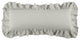 Washed Linen Ruffled Lumbar Pillow, 14" x 36", Gray, 1PC