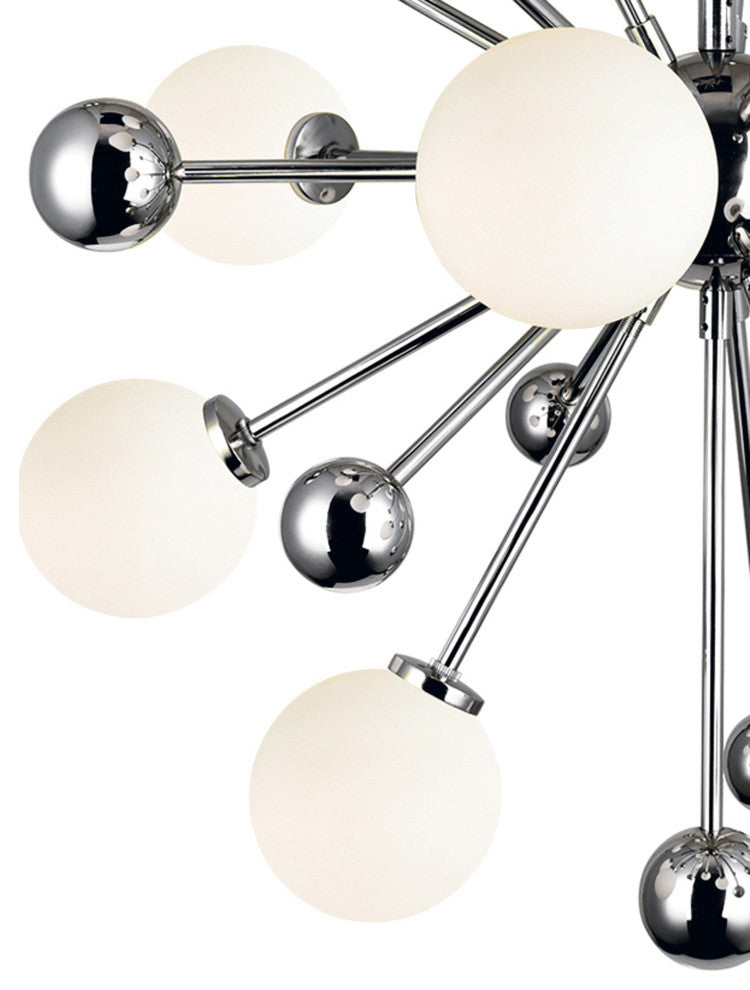 Element 8 Light Chandelier With Polished Nickel Finish