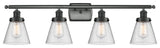 INNOVATIONS LIGHTING 916-4W-BK-G64-LED Small Cone 3 Light Bath Vanity Light