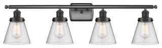 INNOVATIONS LIGHTING 916-4W-BK-G64-LED Small Cone 3 Light Bath Vanity Light
