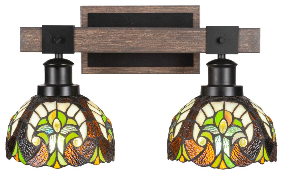 Tacoma 2-Light Bath Bar, Ivory Cypress Art