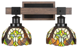 Tacoma 2-Light Bath Bar, Ivory Cypress Art