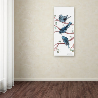 Wyanne 'Three Birdies' Canvas Art, 32"x14"