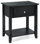 Costway Nightstand Beside Table Chest Sofa Table End Table Accent Table Black