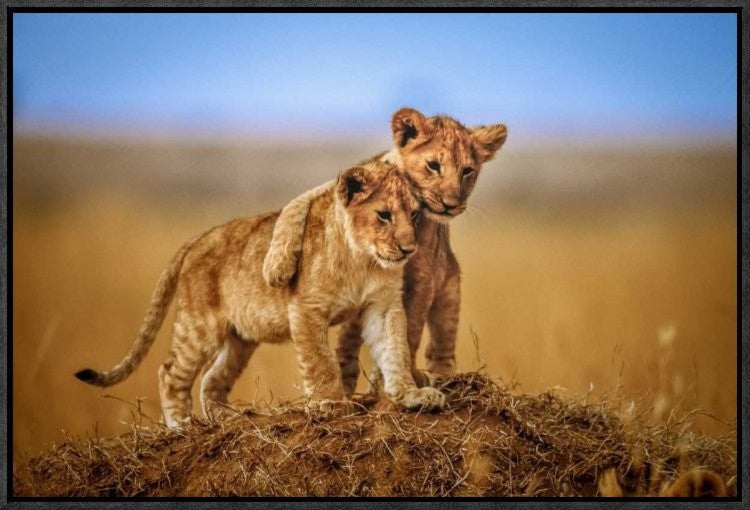 "Brothers For Life" Framed Canvas Giclee by Jeffrey C. Sink, 23x16"