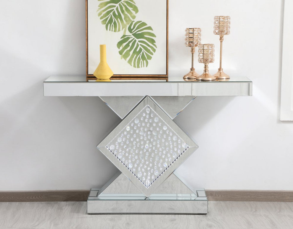 Elegant MF98004 Raiden 47" LED Mirrored Console Table