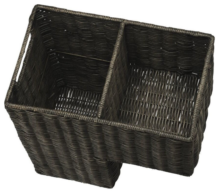 Wicker Step Basket, Brown