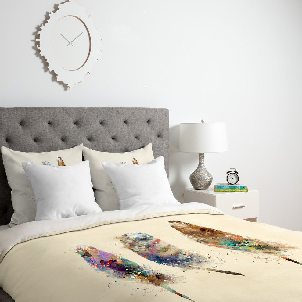 Deny Designs Brian Buckley Free Feathers Lightweight Duvet Cover
