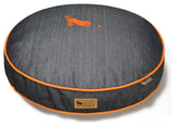 Round Bed Denim, Orange, Small