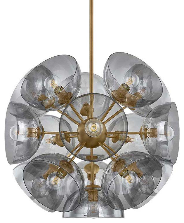 Troy Lighting F1534 Salix 16 Light 35"W Sputnik Chandelier - Patina Brass