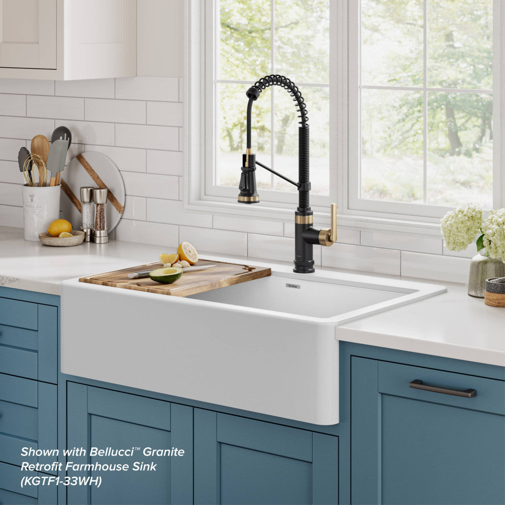 KRAUS Allyn Commercial Style 2-Function 1-Handle Pull Down Kitchen Faucet BBMB