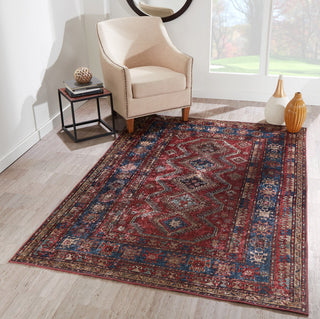 Momeni Karachi Polyester Burgundy Area Rug 2'x3'