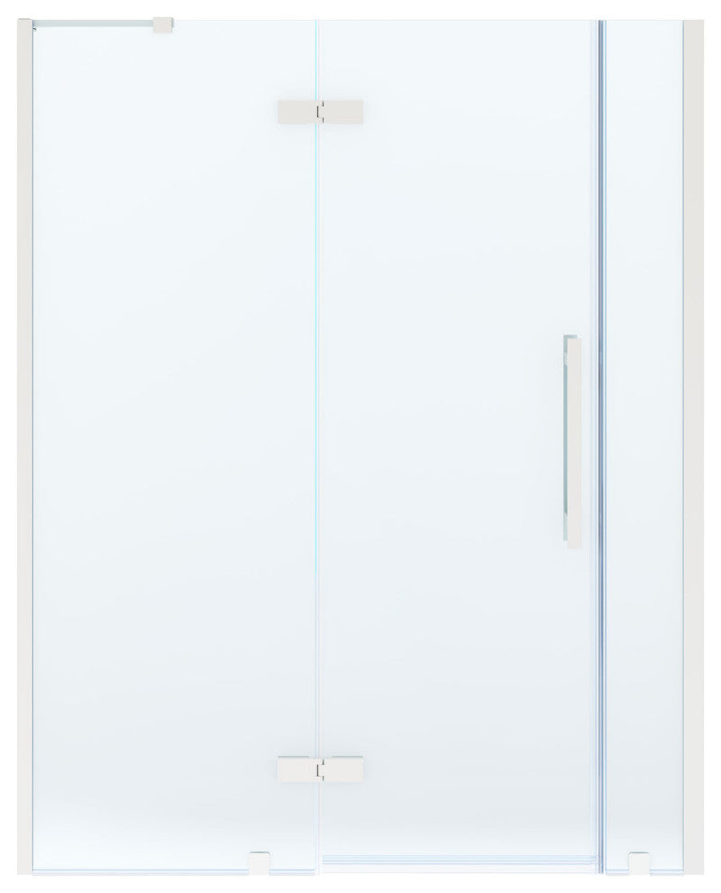 Tampa 57 3/4-60 1/16"Wx72"H Alcove Hinge Shower Door Satin Nickel