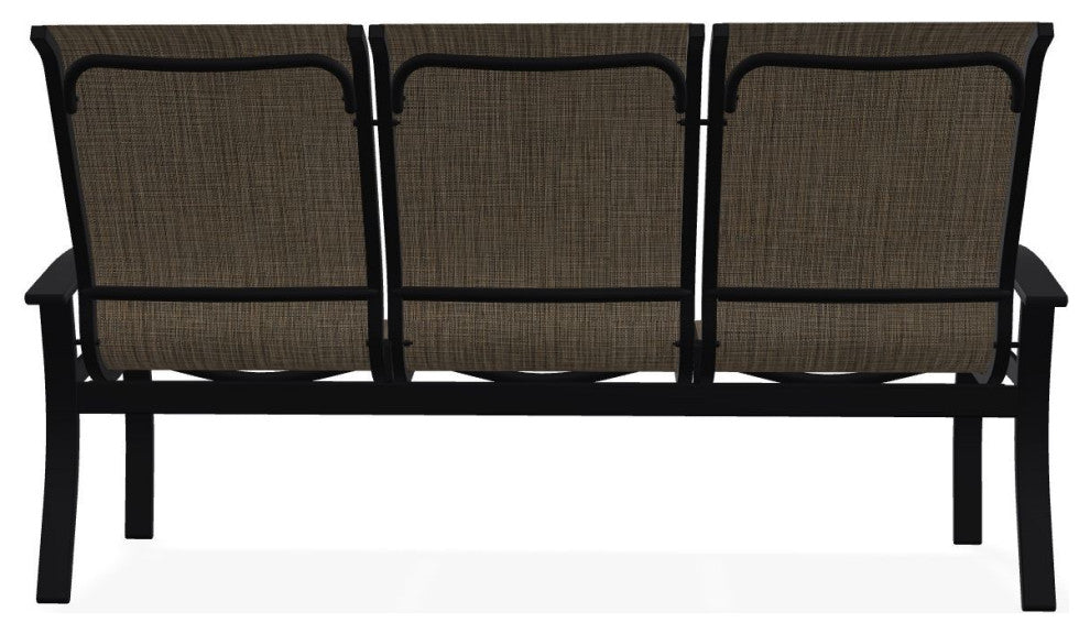 Belle Isle Sling 3-Seat Outdoor Sofa, Kora/Black