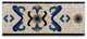 Royal Sapphire 7.1x17.3 Marble Mosaic Border Listello Tile Polished, 1 piece