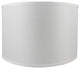 Classic Drum Smooth Linen Lamp Shade, Off White, 16"