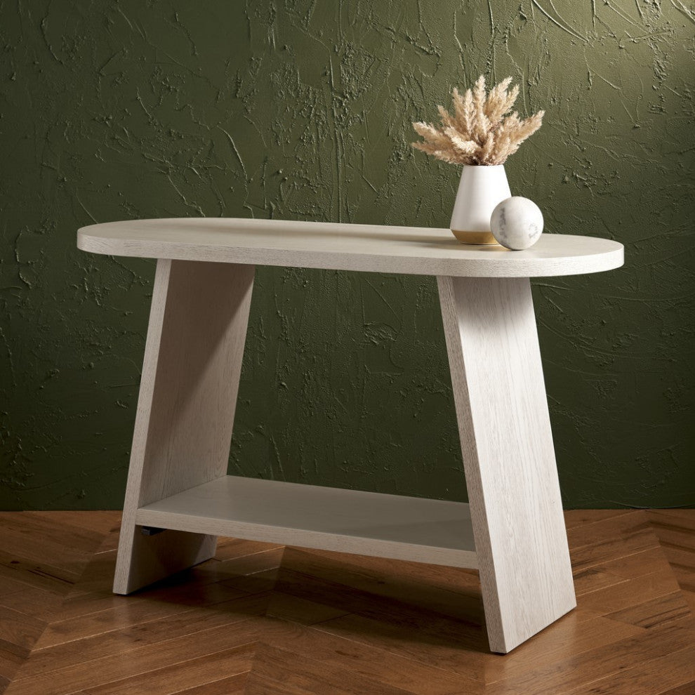 Safavieh Couture Julianna Wood Console Table, White Washed