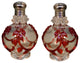 Applique Fern Red Salt and Pepper Shaker Set