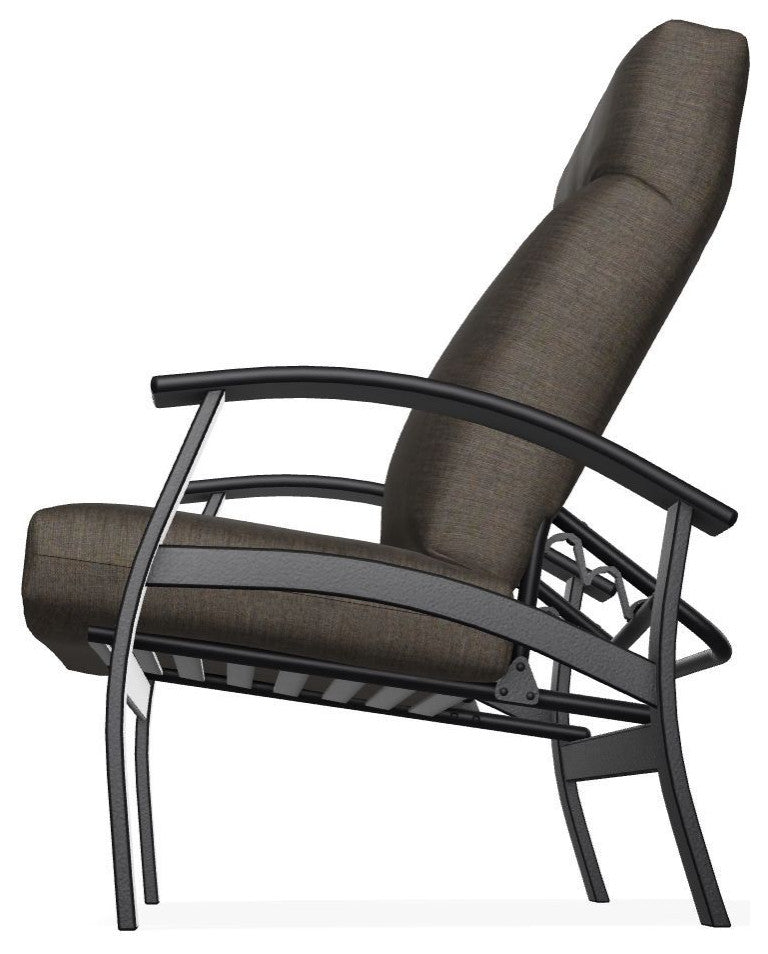 Belle Isle Cushion Outdoor Adjustable Back Chair, Rain Cast/Black