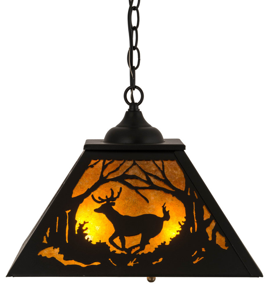 16Sq Deer at Dawn Pendant