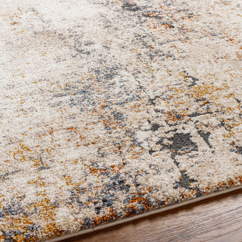 Surya Tuscany TUS-2339 Machine Woven Area Rug, Ivory, 4'3" x 5'7"