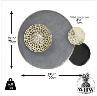 Modernist Floating Roundels Wall Decor, 39.25 Inches