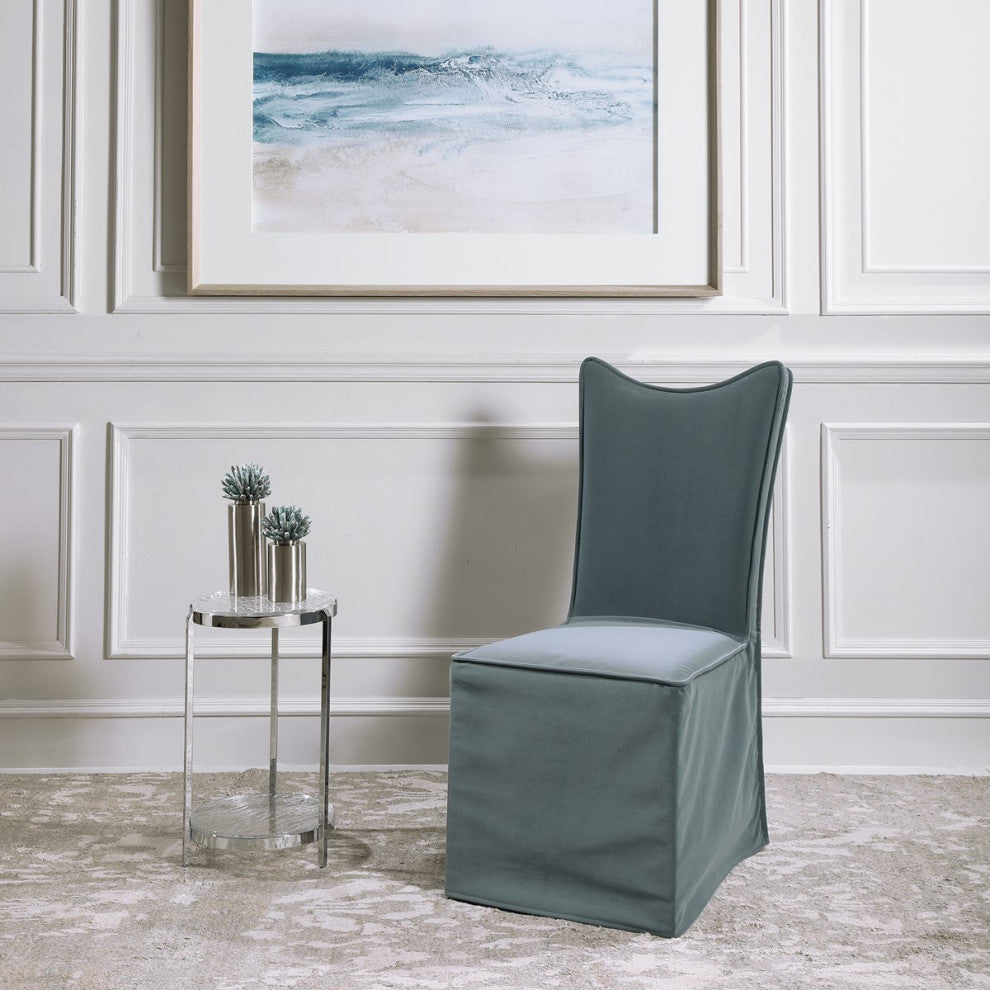 Uttermost Delroy Armless Chair, Gray, Set of 2 23577-2