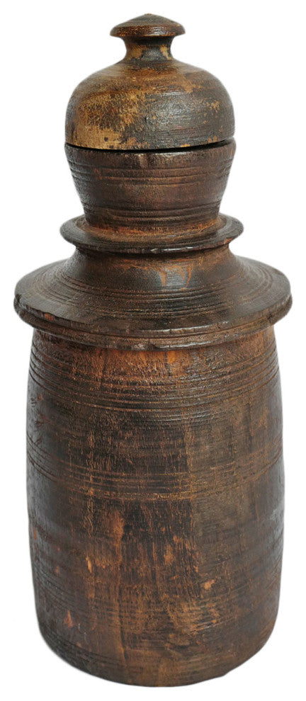 Consigned Wood Nepal Food Jar