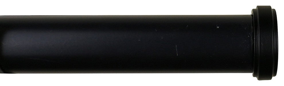 1" Bouchon Adjustable Curtain Rod, 28"-48", Black