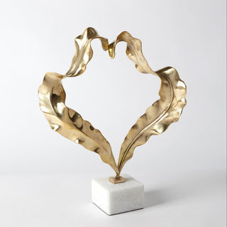 Leaf Sculpture, Brass, Large