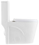 Fine Fixtures Dual-Flush Elongated One-Piece Toilet With High Efficiency Flush, White High Gloss