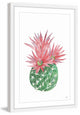 "Flowering Barbed Cactus" Framed Painting Print, 20"x30"