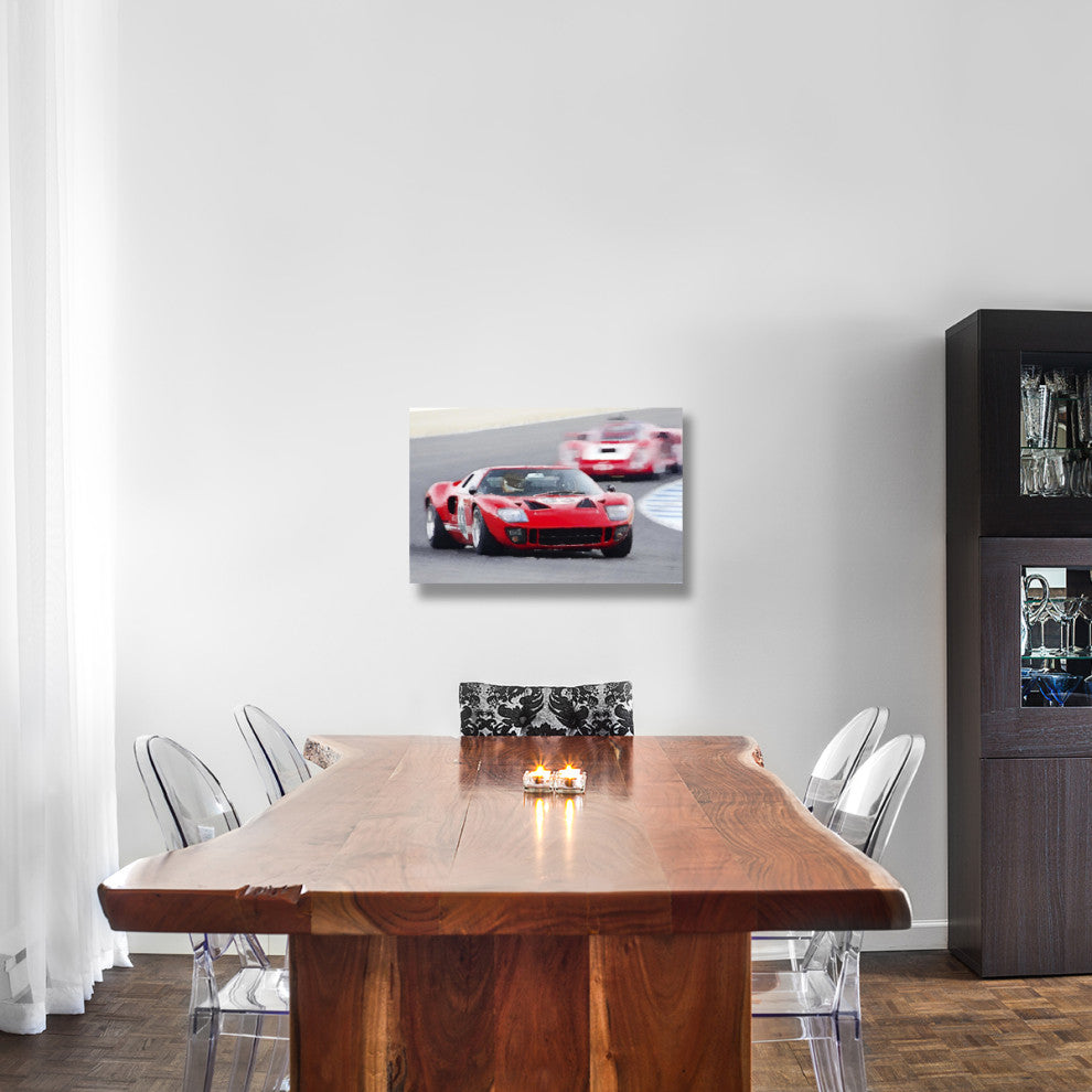 "Ford GT40 Race in Monterey Watercolor" Fine Art Print