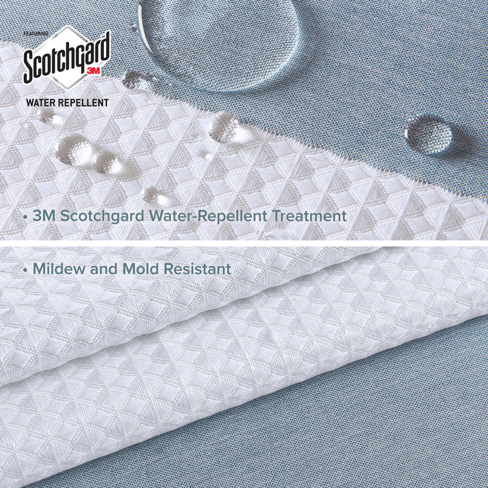 Madison Park Spa Waffle Shower Curtain With 3M Treatment