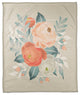Orange Floral 50x60 Coral Fleece Blanket