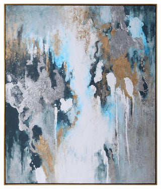 Uttermost 36058 Stormy 61" x 51" Framed Abstract Painting on - Blue / Teal