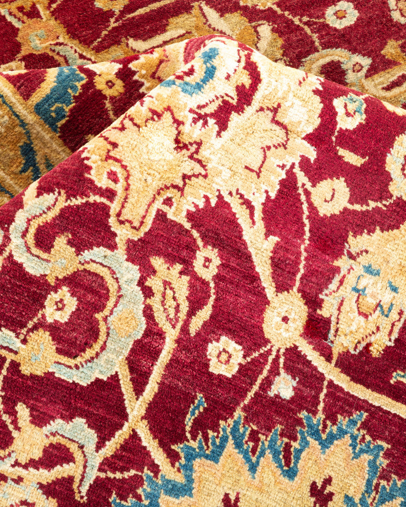 Mogul, One-of-a-Kind Hand-Knotted Area Rug Red, 6'0"x9'0"