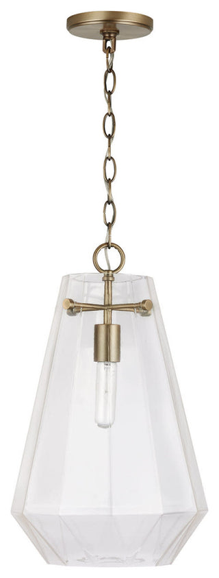 Capital Lighting 338316 18-1/2" Tall Pendant - Aged Brass